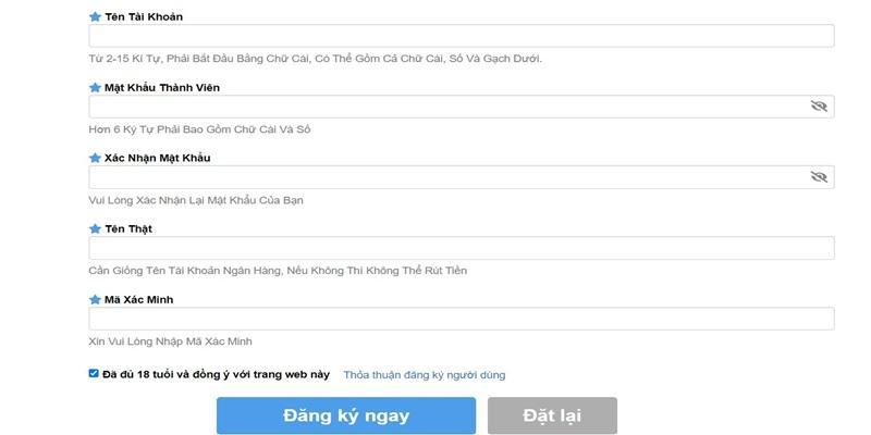 Quy trình tạo lập tài khoản mới